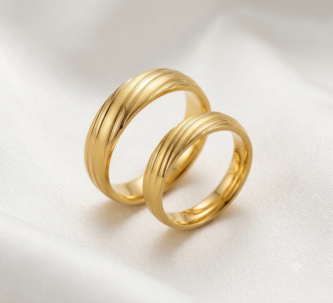 Couple Rings Gold Coated 21k (S925)