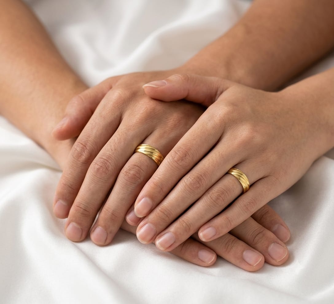 Couple Rings Gold Coated 21k (S925)