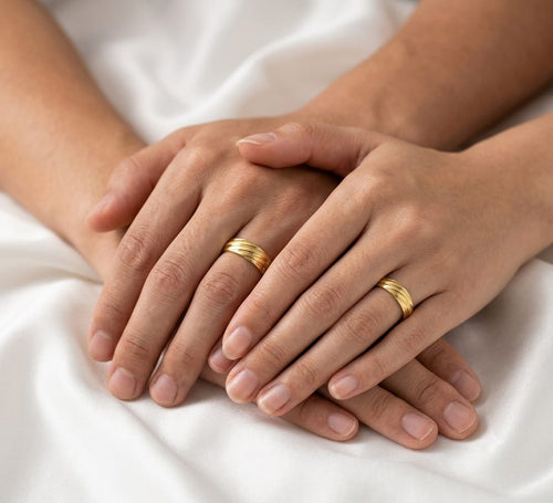 Couple Rings Gold Coated 21k (S925)