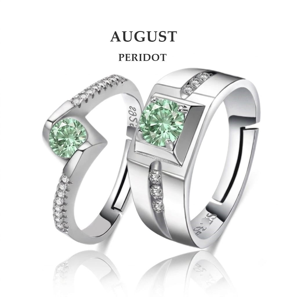 ANNIVERSARY MONTH GEMSTONE RINGS S-925 (PAWNABLE)
