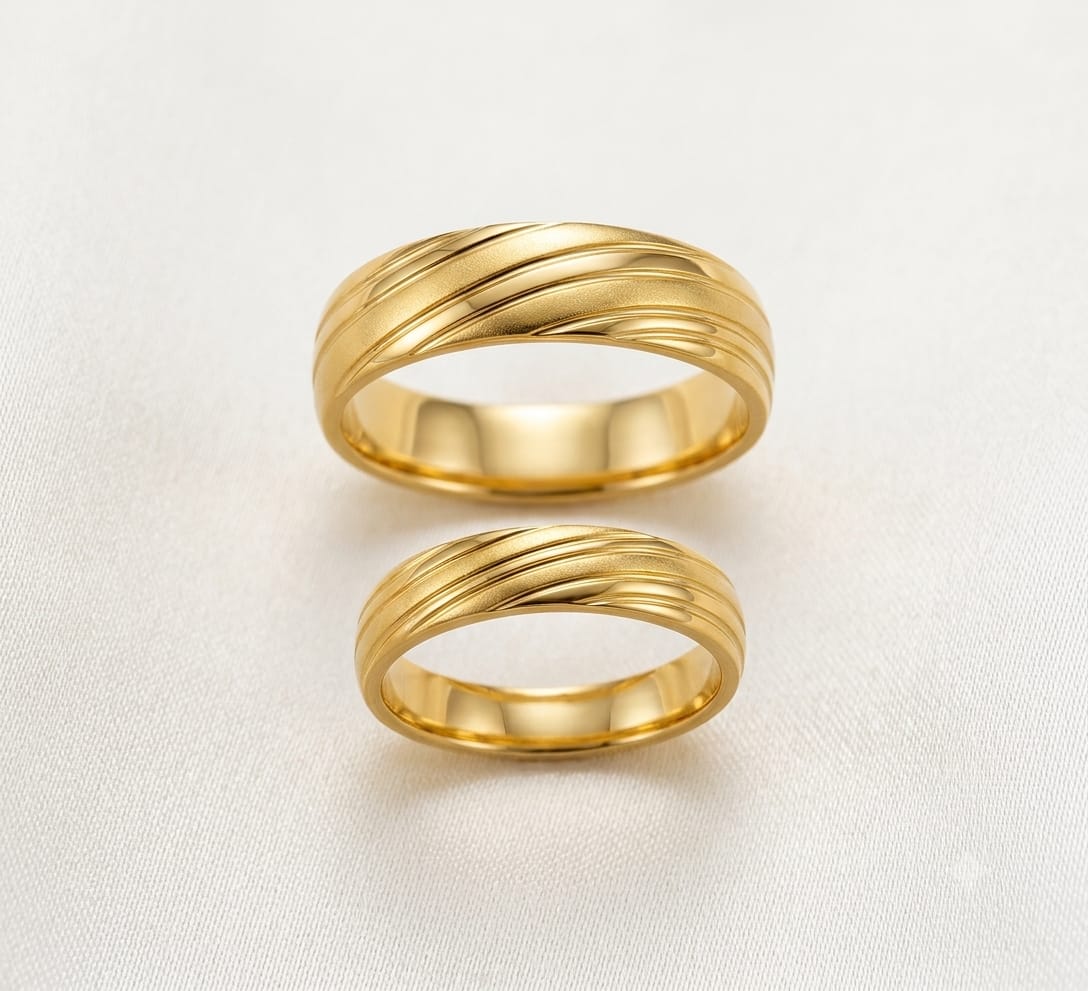 Couple Rings Gold Coated 21k (S925)