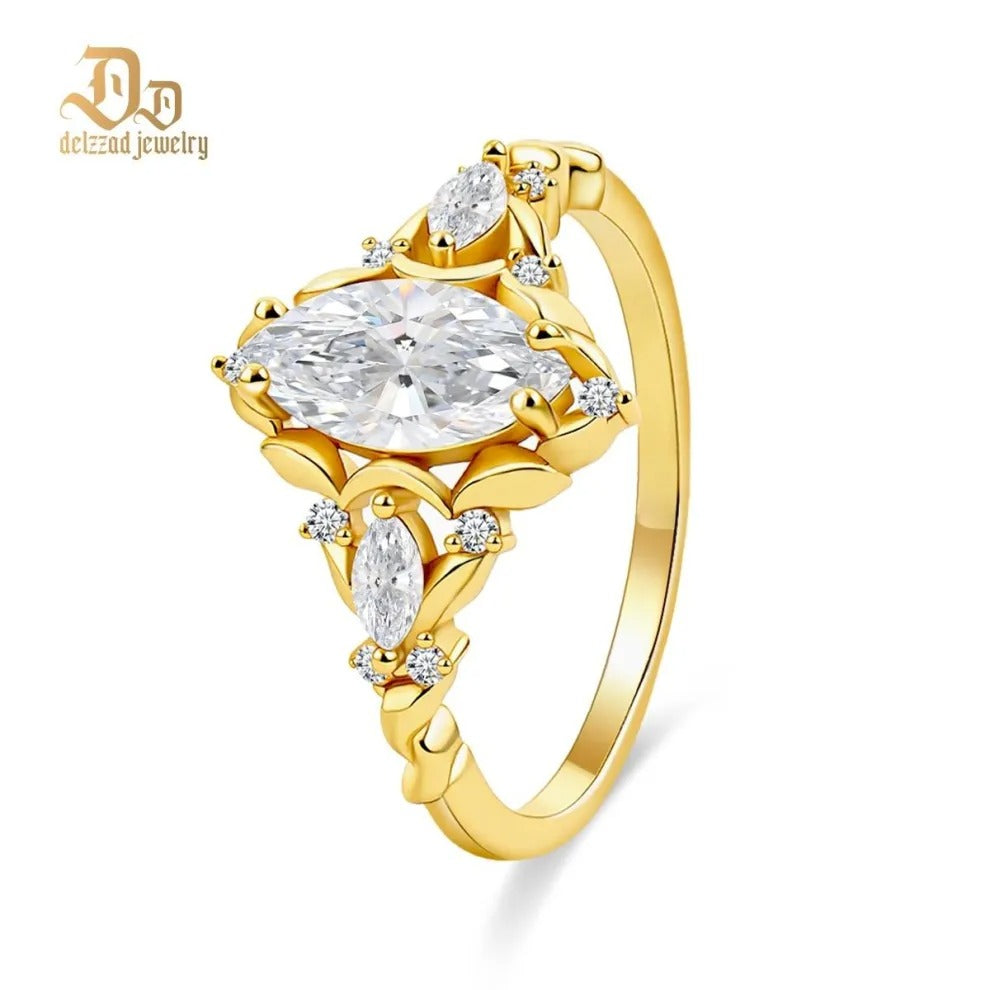 Marquise Moissanite 925 Ring      ( Buy 1 Get 1 Free )